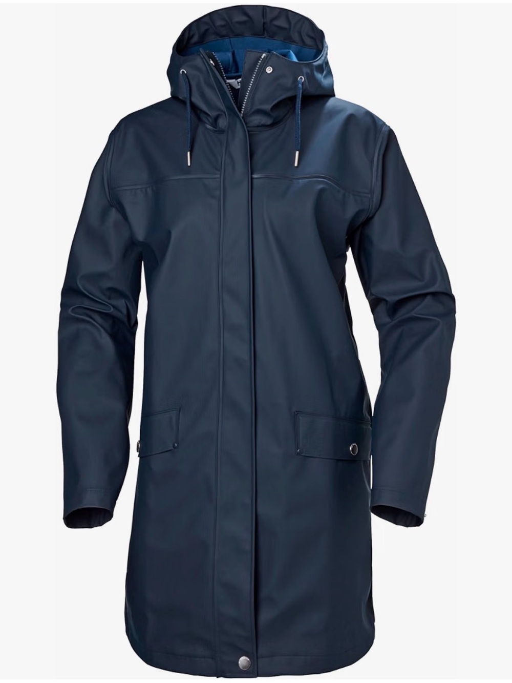 Helly Hansen Dark Navy Hooded Trench Coat for Women